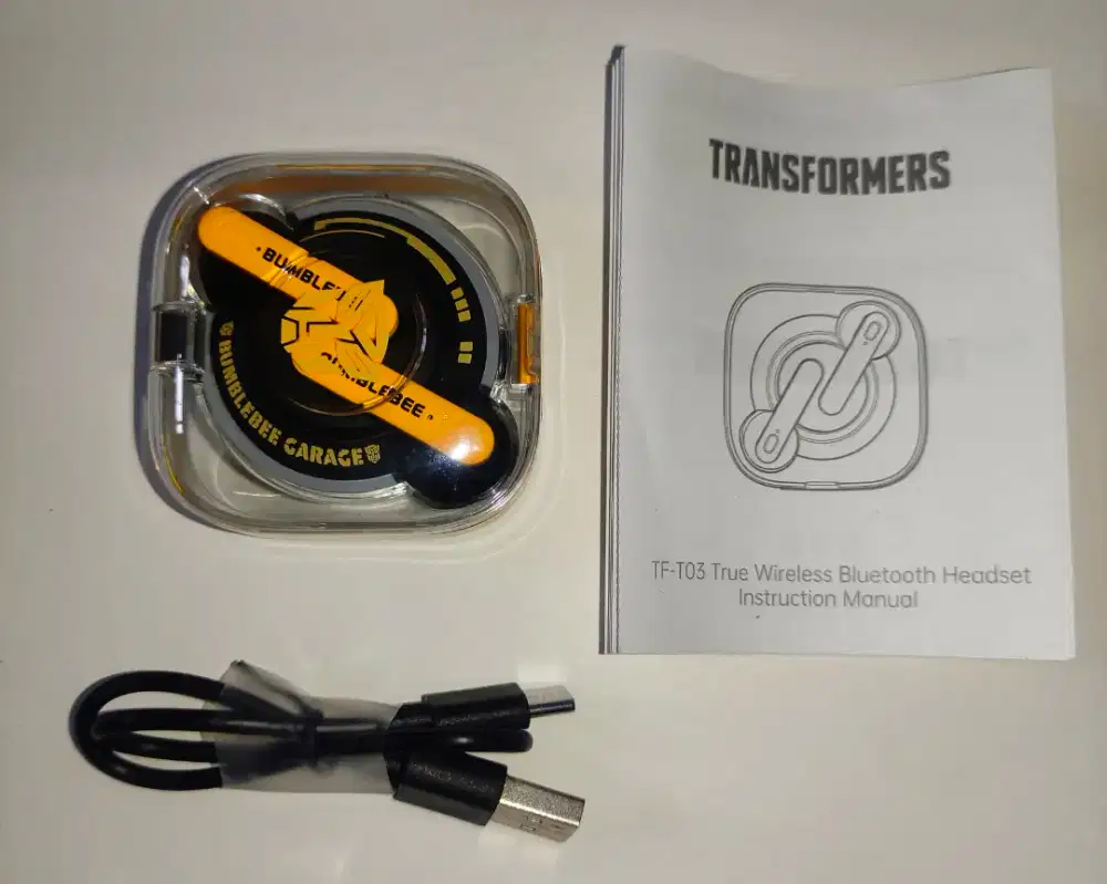 Earphone Bluethooth Tws Monster Transformers Tf T03 Edisi Bumblebee