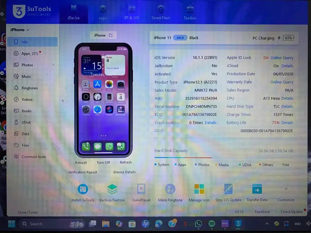 iPhone 11 64gb IBOX (PA/A) Nepis