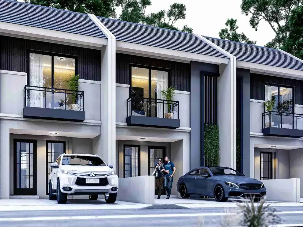 Rumah 2 lantai, dalam komplek , Full bata merah, belakang Aeon mall