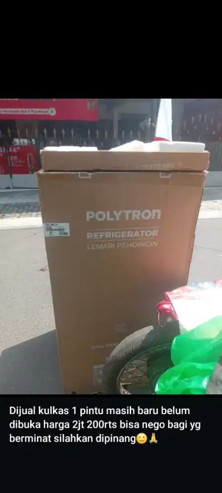 Jual cepat kulkas 1 pintu polytron
