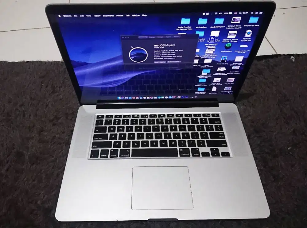Dijual Macbook pro 2013 15 inch retina display second