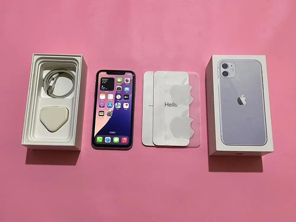 iPhone 11 256gb bea cukai setara iBox purple fullset ori