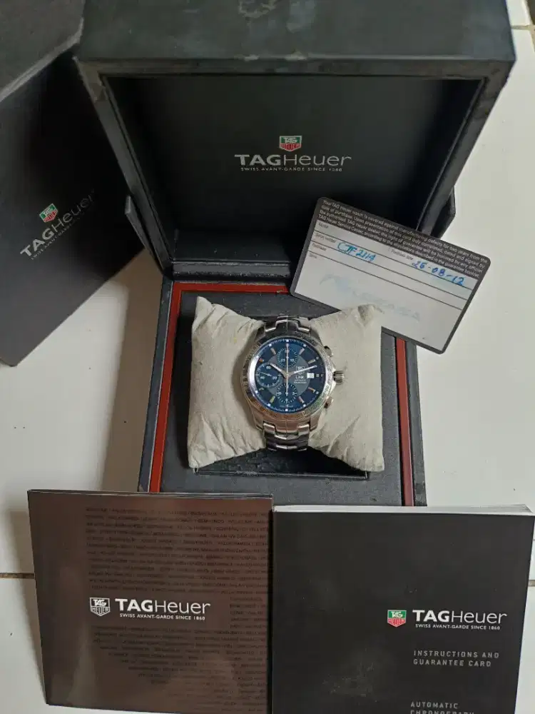 Tag heuer link CJF2114 automatic chronograph original bekas full set