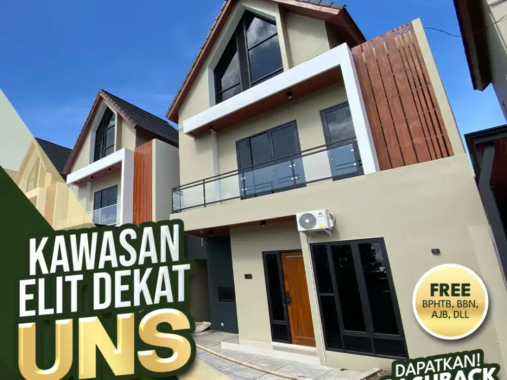 Hunian Scandinavian Dekat dengan RS Moewardi & UNS Dekat jalan raya