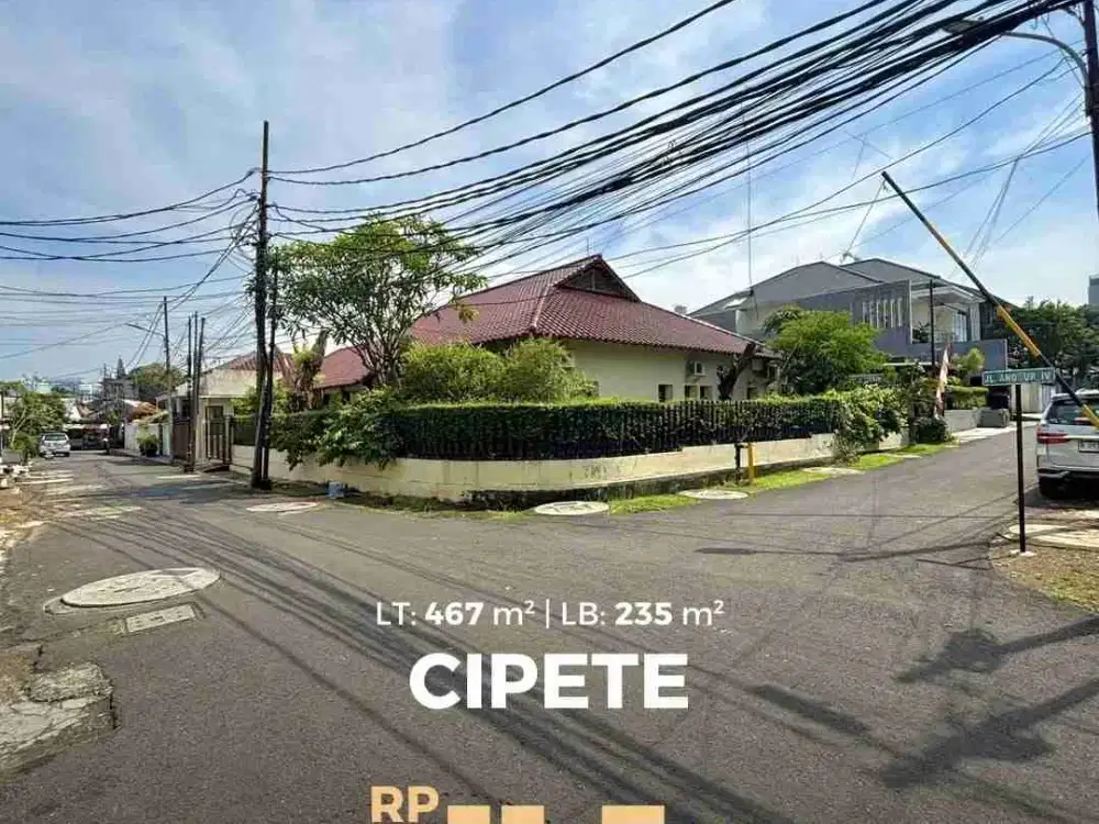 rumah hoek di cipete dekat MRT lingkungan aman dan jalan lebar shm jakarta selatan