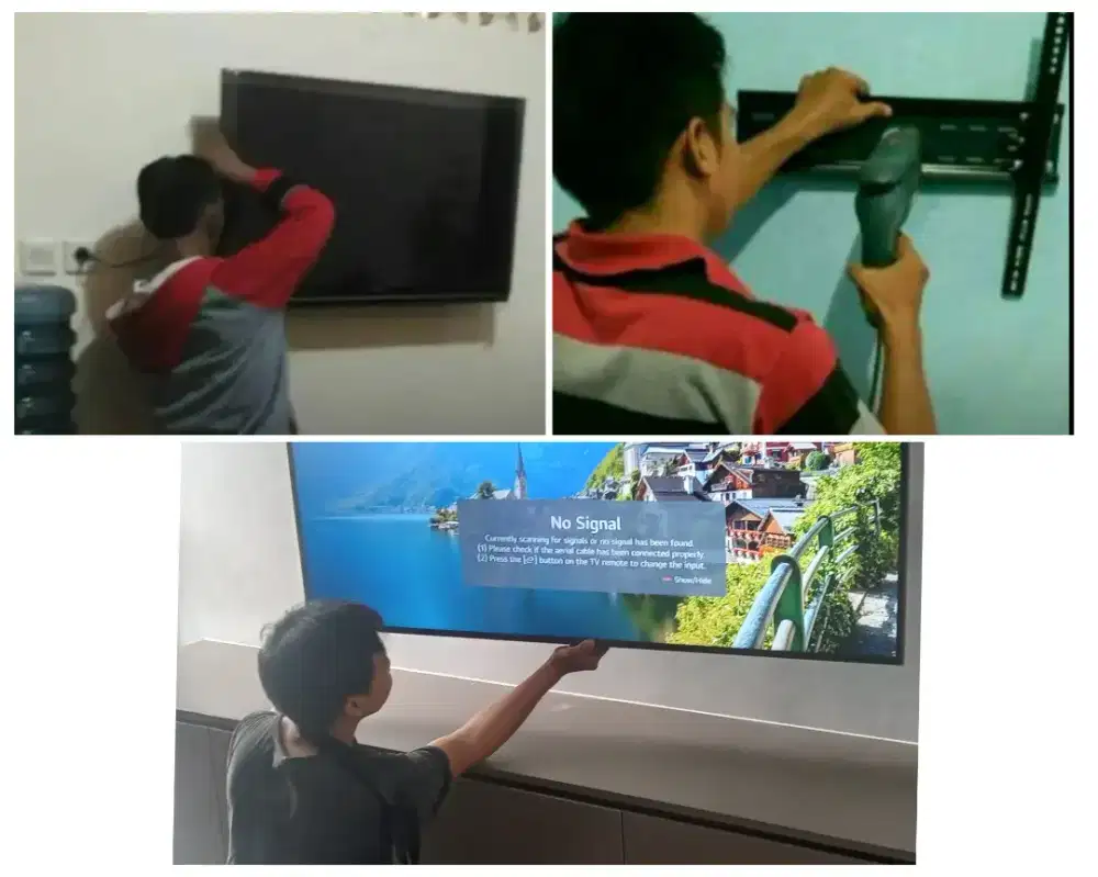 Pasangkan bracket dan Braket +pasang terimarapih breket briket led tv
