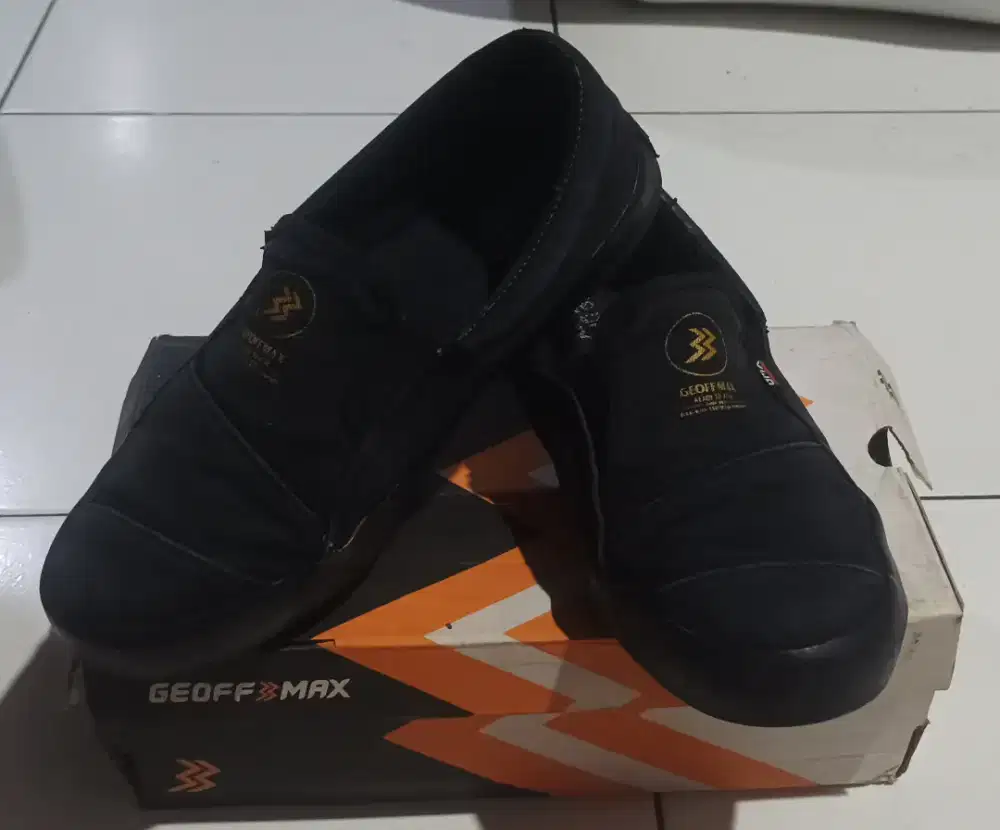sepatu geoffmax meery slip on full black original