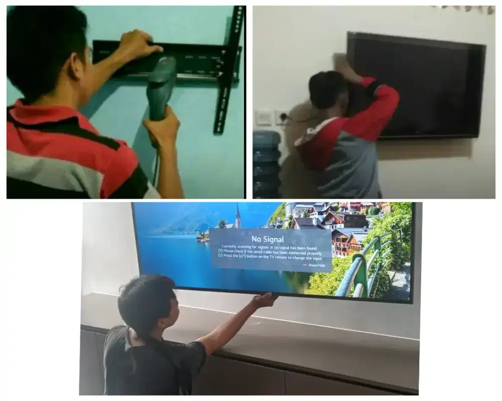 Pasangkan bracket dan Braket +pasang terimarapih breket briket led tv