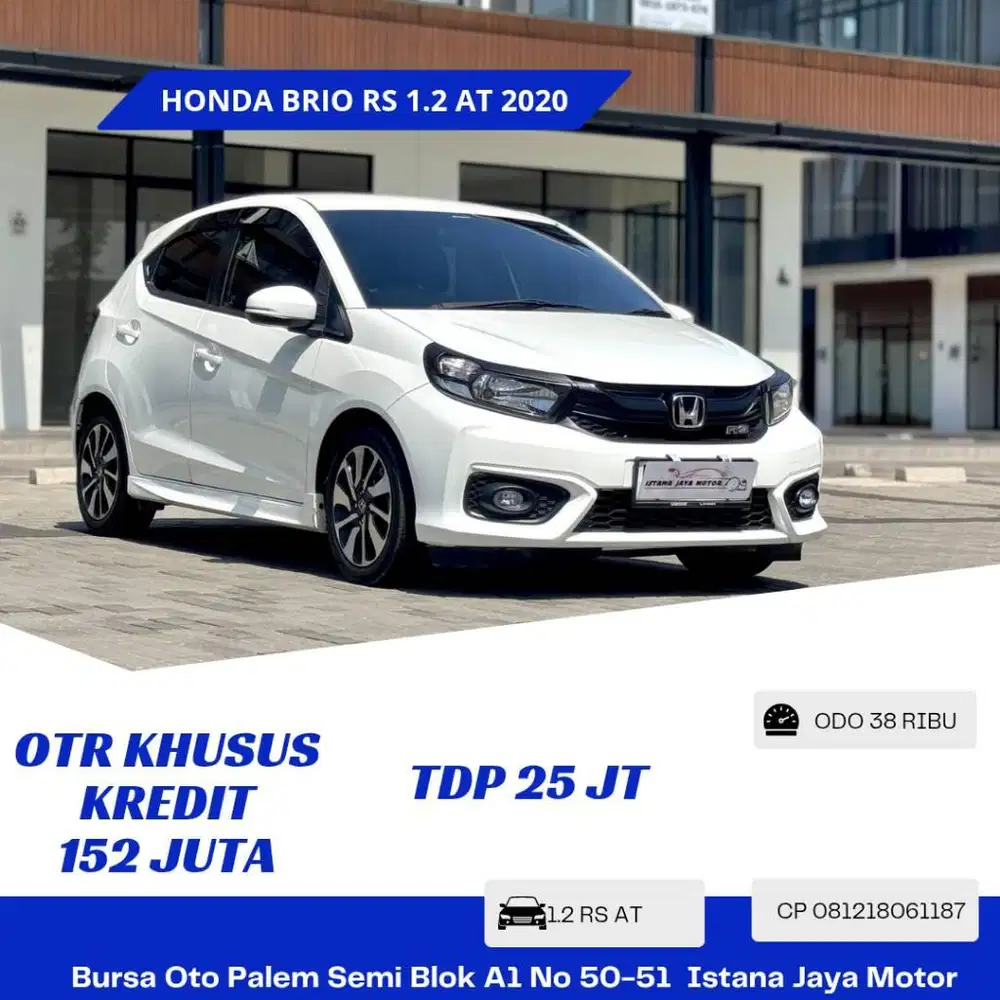 DP 10JT HONDA BRIO RS 1.2 AT NIK 2020 PUTIH