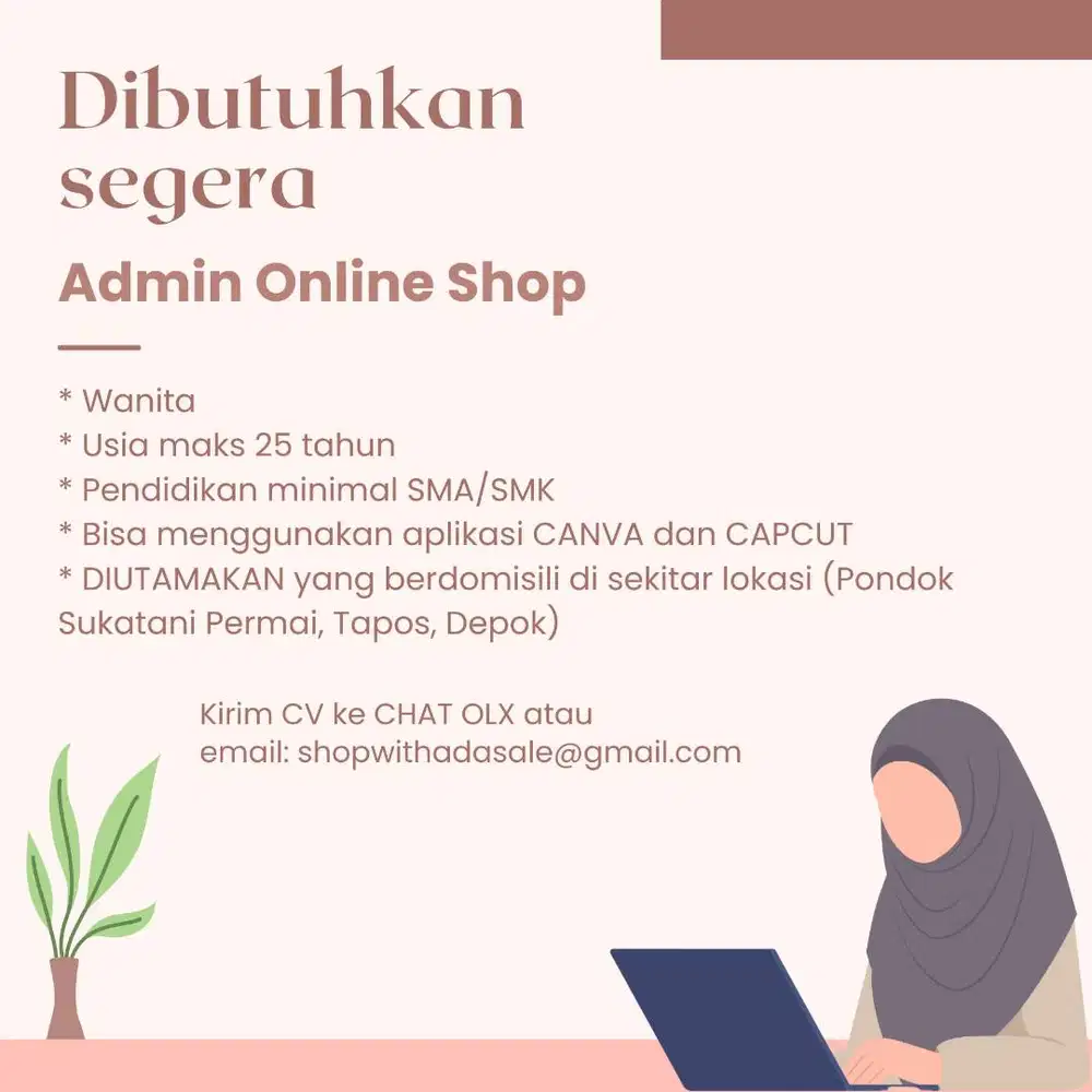 Admin Online Shop / Sosial Media