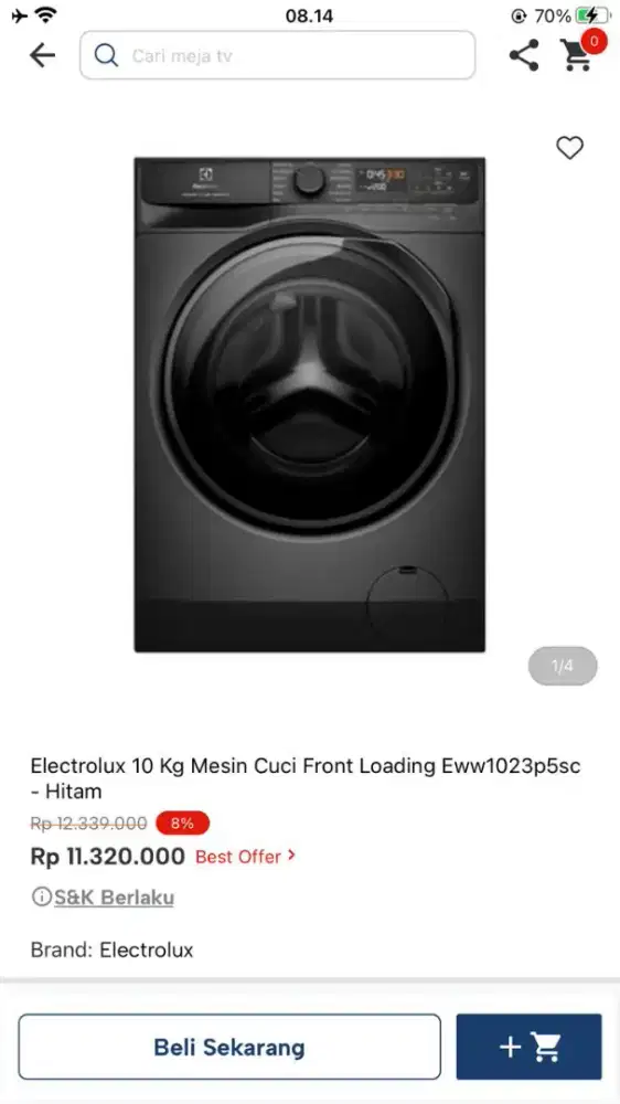 Mesin cuci Electrolux 10 kg