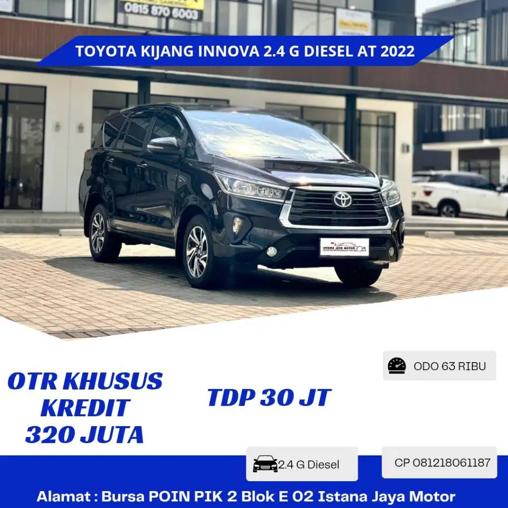 DP 30JT Toyota Kijang Innova 2.4 G Diesel AT 2022 Hitam