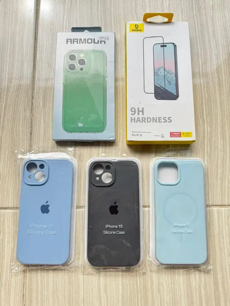 Tempered glass & Case iPhone 15