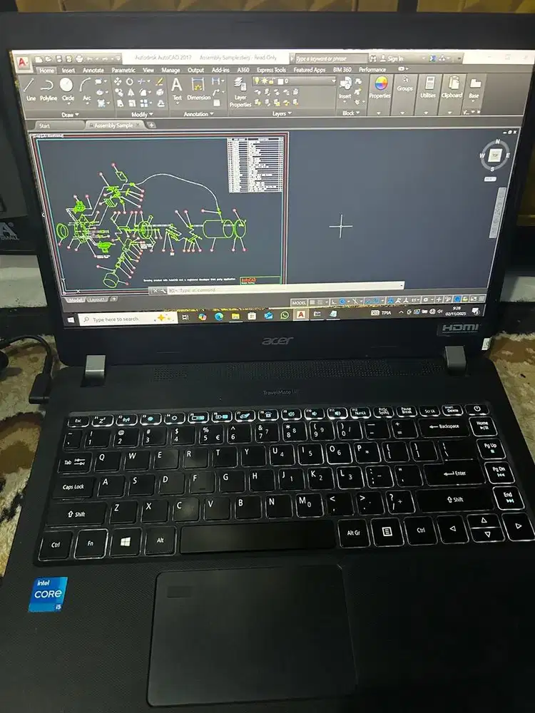 Laptop acer travelmate premium core i5 gen 11 ram 8gb ssd 256gb normal