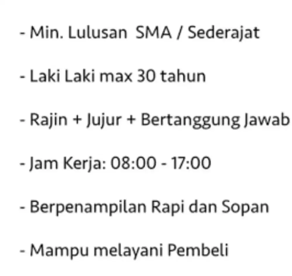 Lowongan Pekerjaan Admin Toko