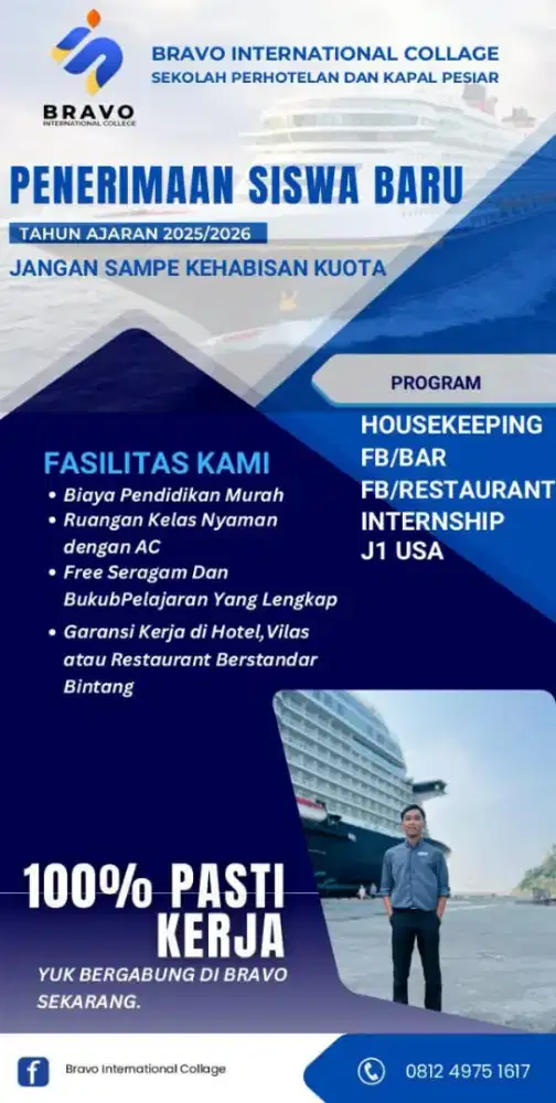 Dibuka LPK perhotelan & kapal pesiar siap kerja