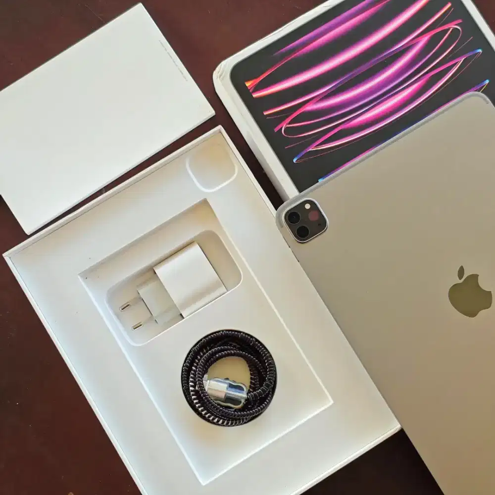 Ipad Pro M2 256Gb Grey Eks Ibox Fullset Original Siap Pakai No Minus