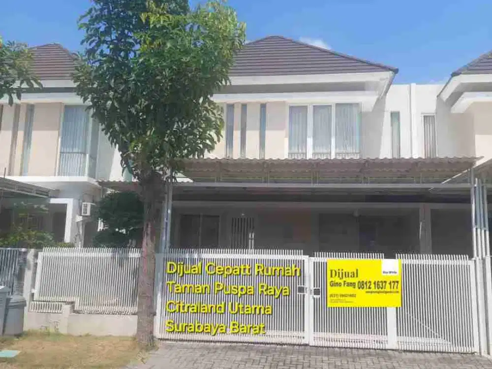 dijual rumah cepat modern minimalis di taman Puspa raya Citraland Surabaya barat