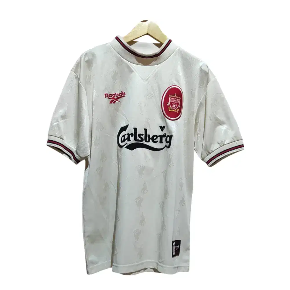 Jual kit jersey away liverpool FC original (cream) 96/97