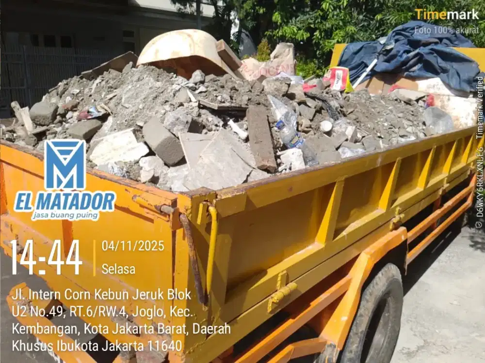 Jasa buang puing sama sampah proyek