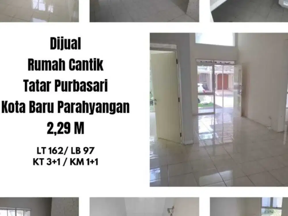 Termurah! Rumah Cantik di Tatar Purbasari Kota Baru Parahyangan