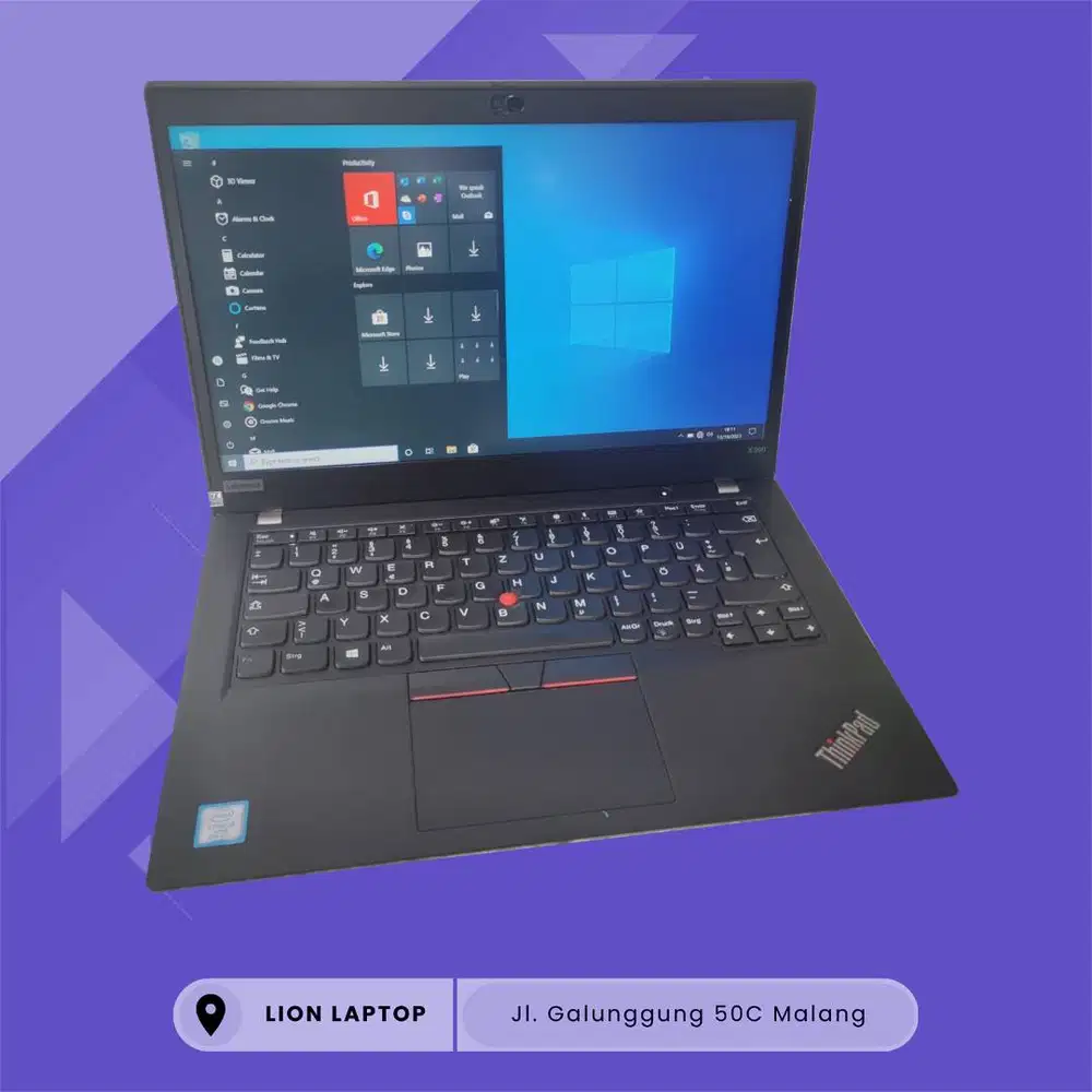 RAM 16GB SSD 256GB Core i5 Gen 8 Slim Lenovo Thinkpad X390 [05|11]