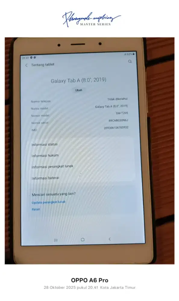 Tablet samsung A8 2019
