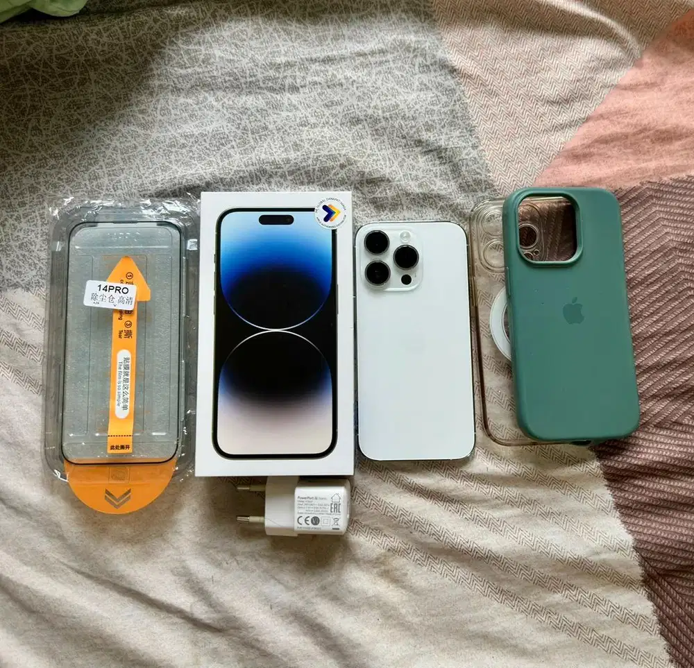 iPhone 14 Pro 128gb Silver resmi GDN iBox fullset original like new