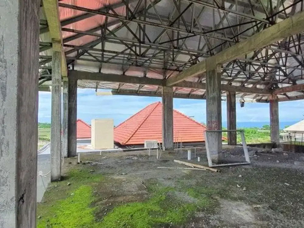 Freehold - Prime 543 sqm Land with Stunning Garuda Wisnu Kencana View & 80% Completed 3-Storey Home on it at an Exclusive Gated Community - BALI