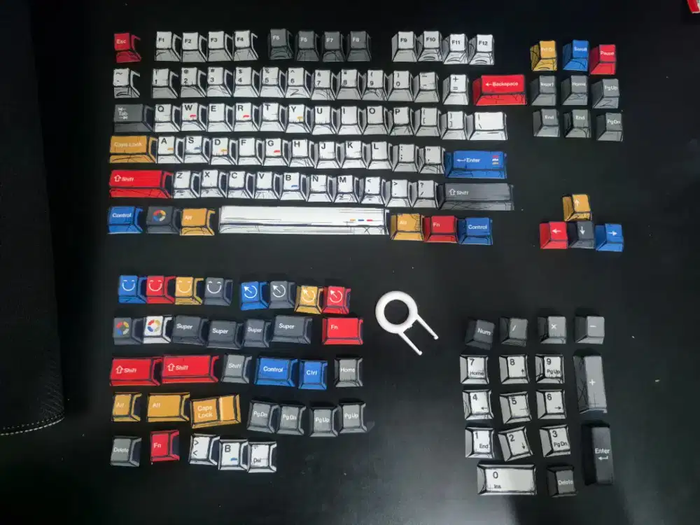 Cosmic Manga Keycaps 136 Key PBT Cherry Profile Mechanical Keyboard