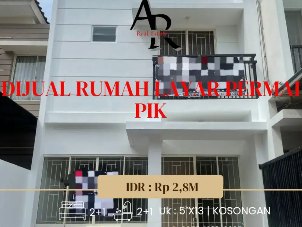 Dijual cepat rumah layar permai pik