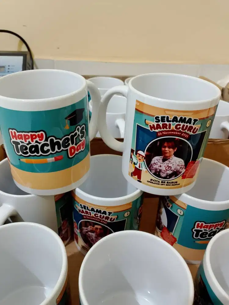 GELAS CUSTOM HARI GURU (FREE BOX)