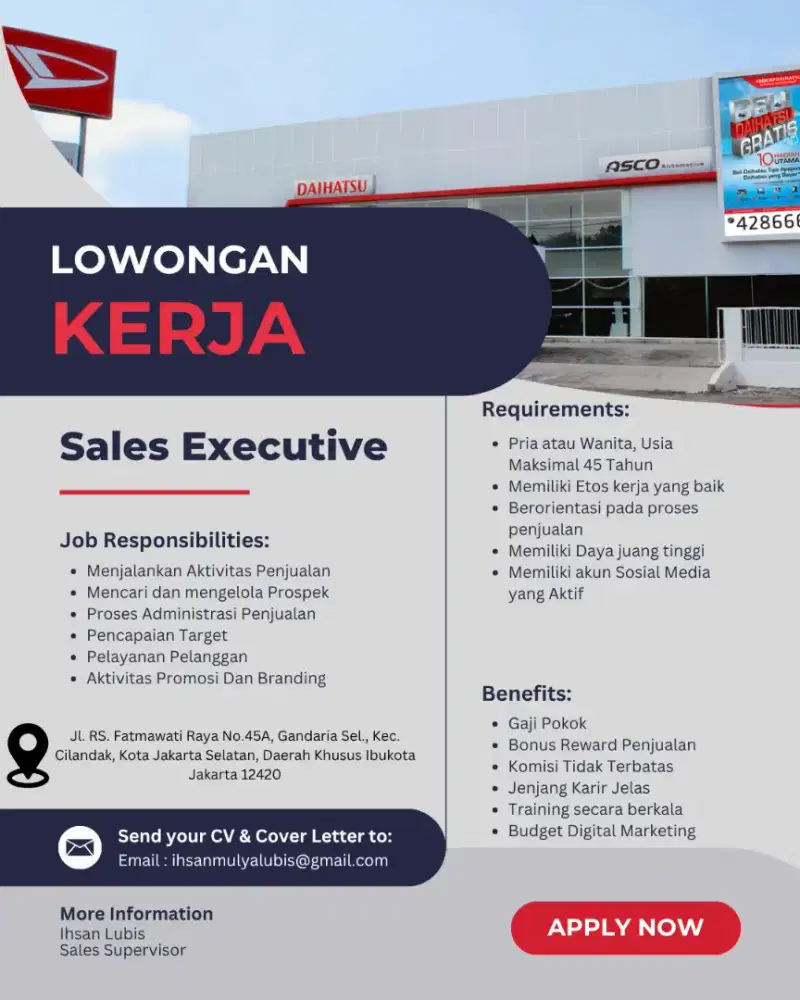 Lowongan Sales Daihatsu