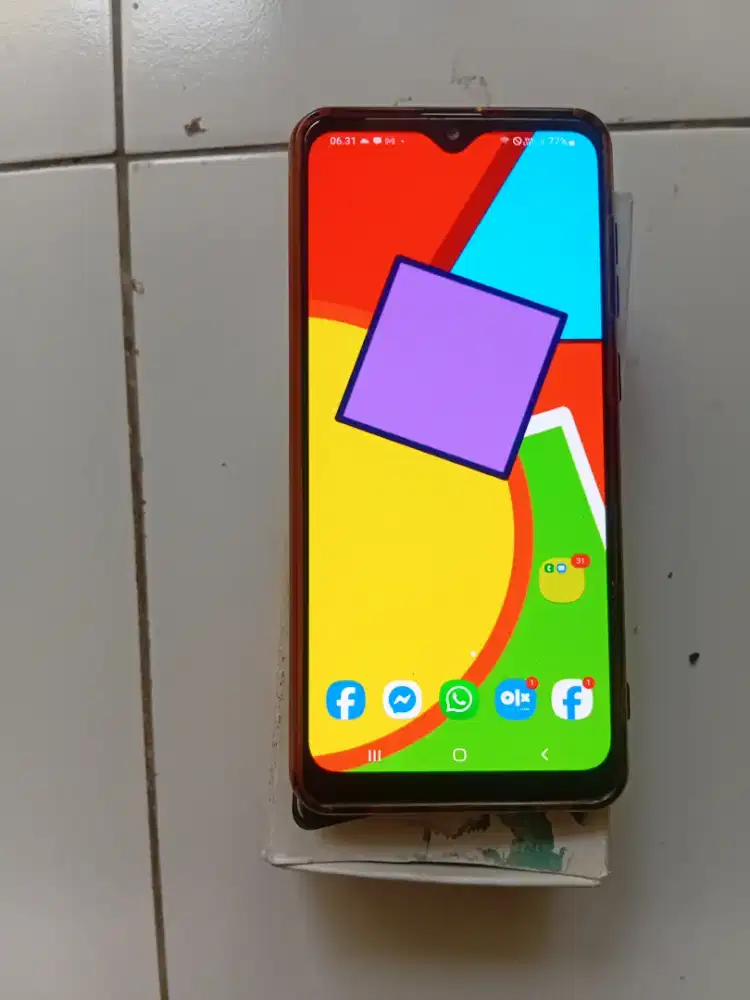 Samsung A31 ram 6gb +4/128gb lengkap segel fingerprint di layar aktif