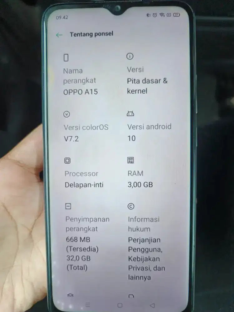 Oppo A15 ram 3GB CPH2185