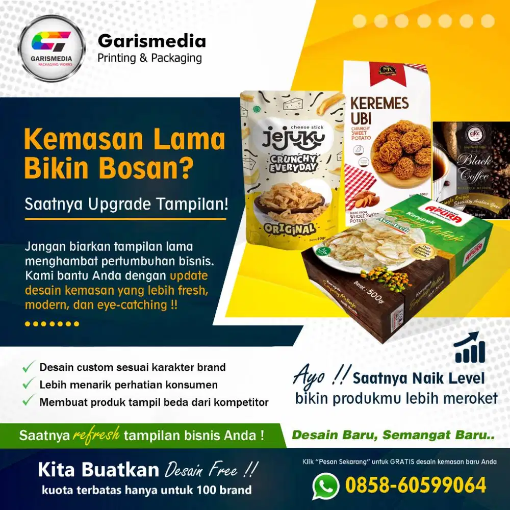 Bantu Desain Cetak Box Packaging/ Standing Pouch Free