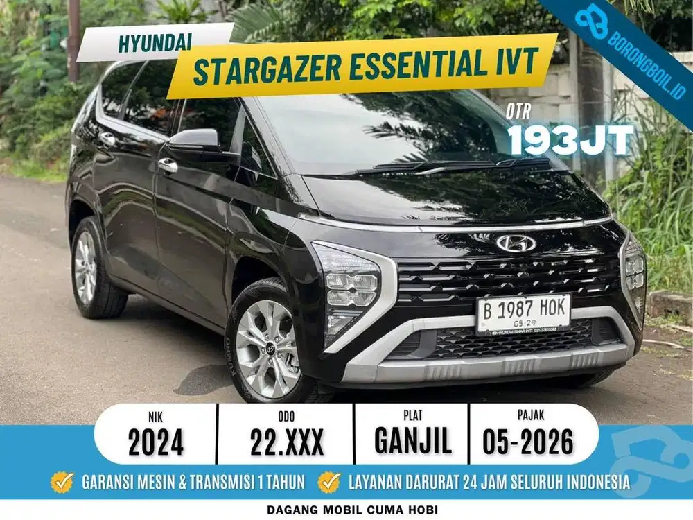 TDP 8 Juta Hyundai Stargazer Essential IVT 2024 HITAM
