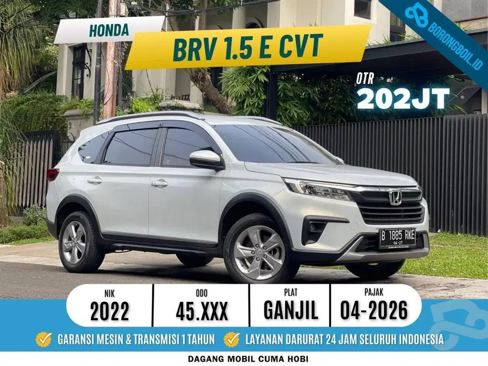 HONDA BRV E Cvt 2022 PUTIH FULLSET PAJAK PANJANG