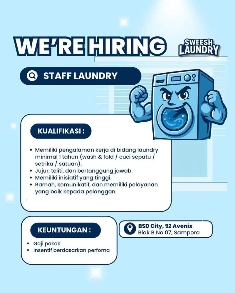 Lowongan Staff Laundry