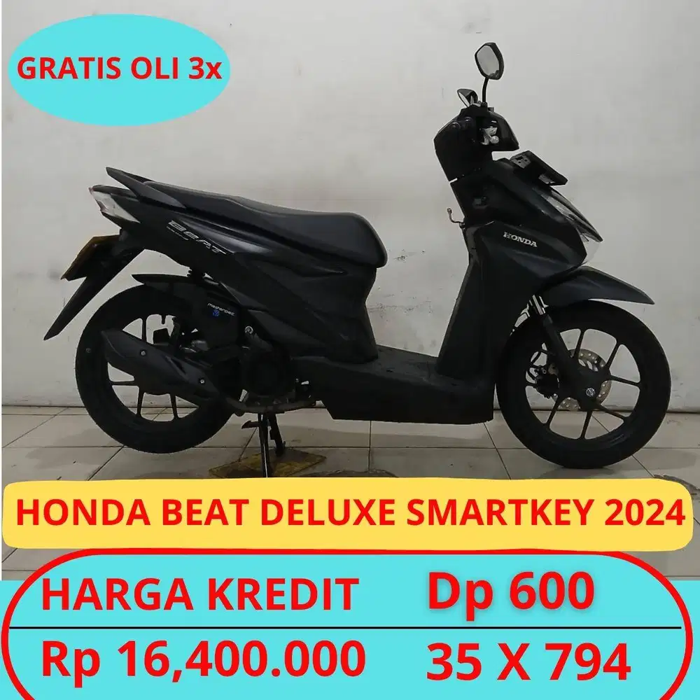 Honda Beat Deluxe Smartkey 2024 Garansi Mesin.Gratis Oli 3x