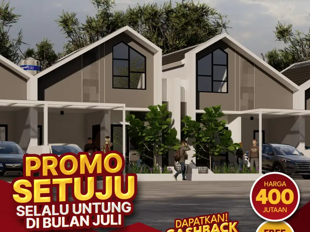 Hunian Skandinavian 1 & 2 Lantai, Lokasi Strategis hadap sawah