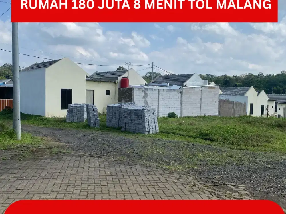 Rumah Dijual Promo 180 Juta 10 menit Exit Tol Malang