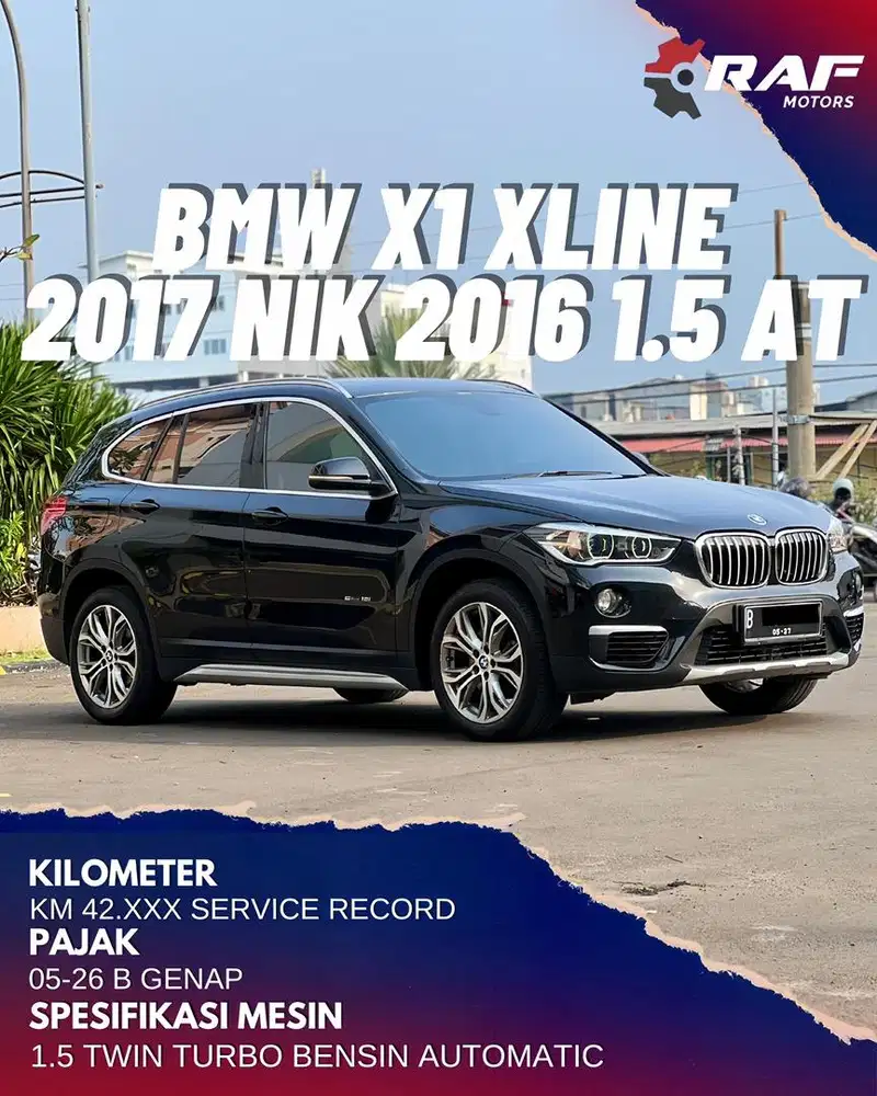BMW X1 sDrive18i Dynamic Line Xline 2017 nik 2016 ATPM Hitam