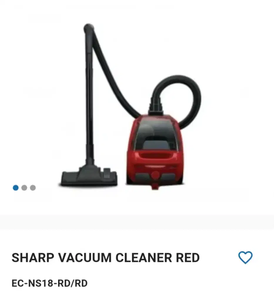 SHARP VACUUM CLEANER RED