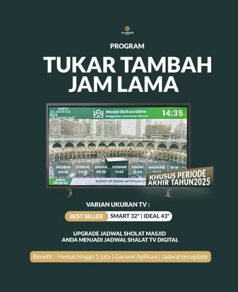 Jam digital saladdin tv