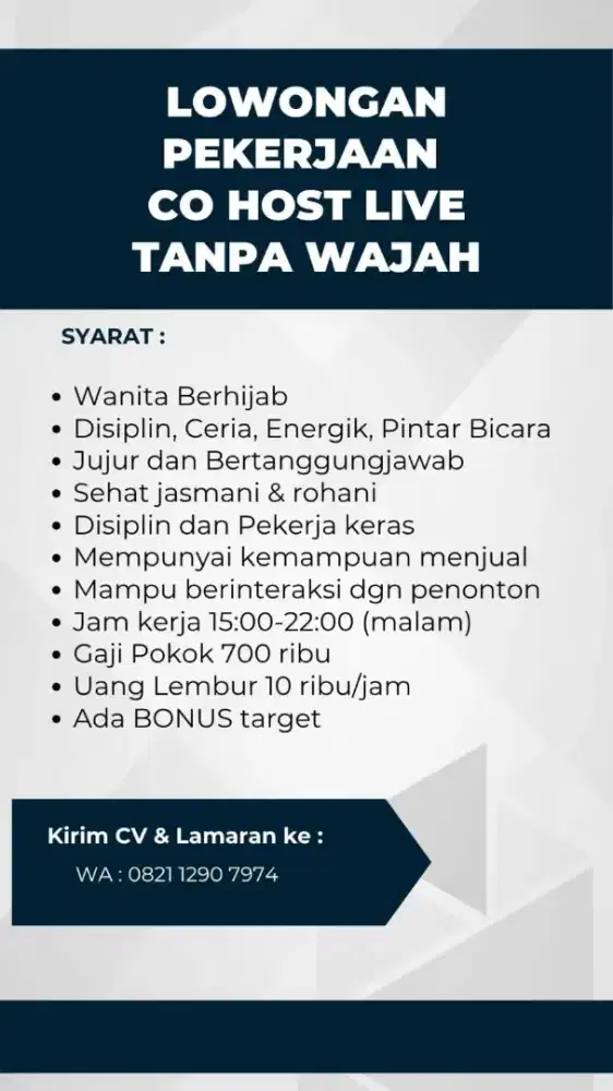 DI CARI CO HOST LIVE TIKTOK