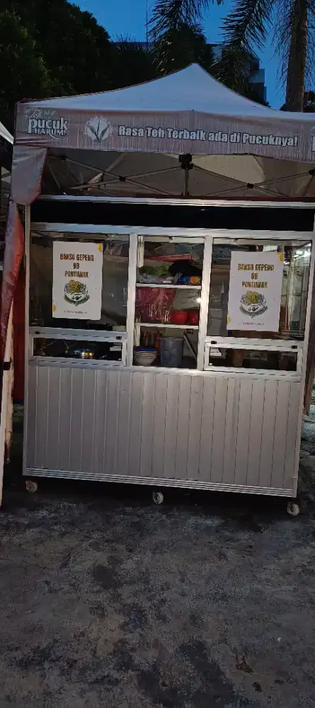 Gerobak mie ayam bakso 2 tungku