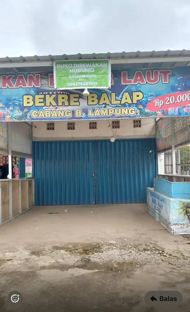 Disewakan ruko lokasi gandus musi 2 lokasi rame penduduk