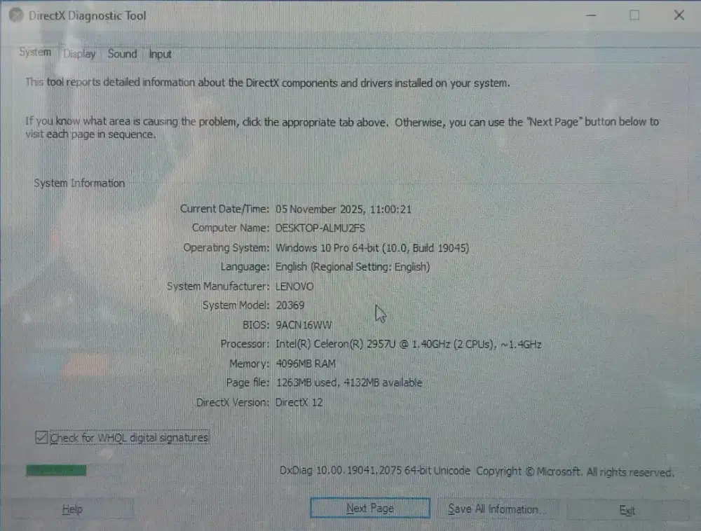 JUAL LAPTOP LENOVO G40-70 INTEL CELERON 2957U RAM4GB HDD500GB WIN10PRO