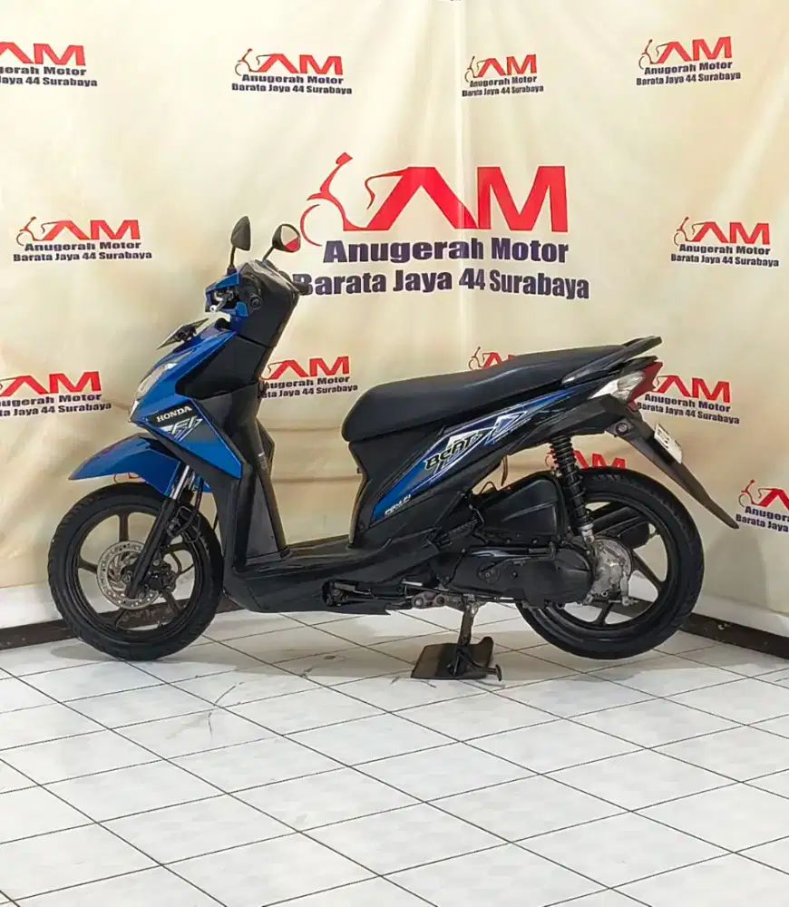 Siap pakai Honda Beat FI Tahun 2014 warna Biru Hitam